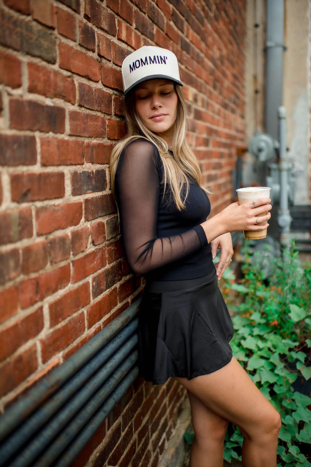 Long Sleeve Mesh Top