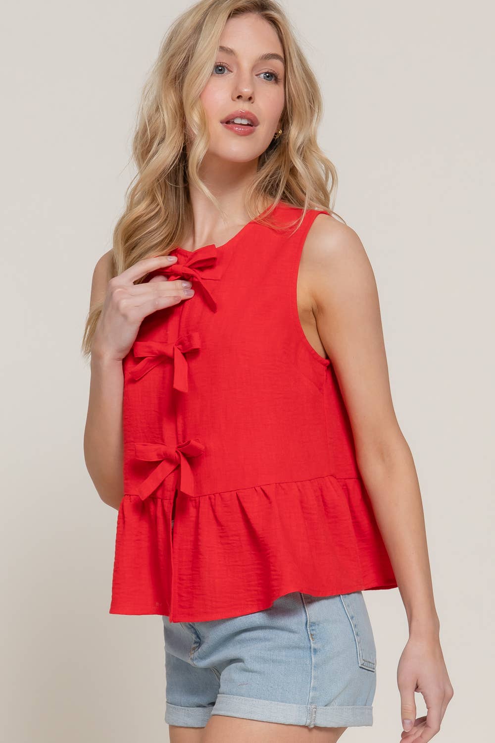 Sleeveless Pretty Bow Top
