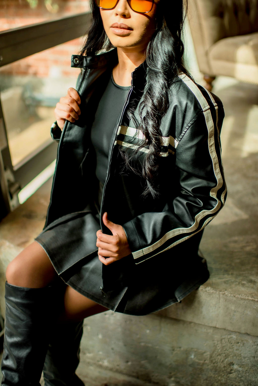 Fall Babe Faux Leather Jacket