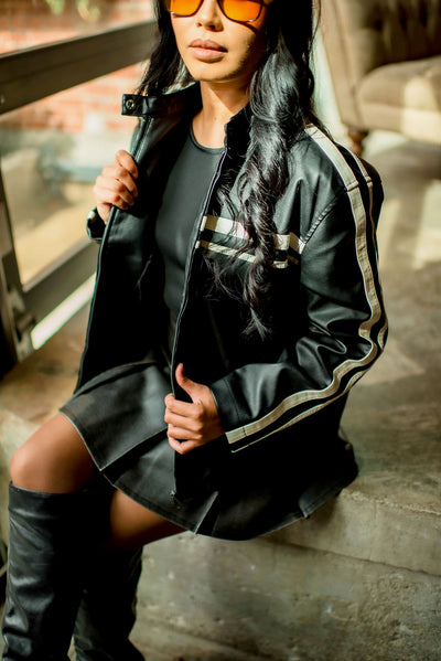 Fall Babe Faux Leather Jacket