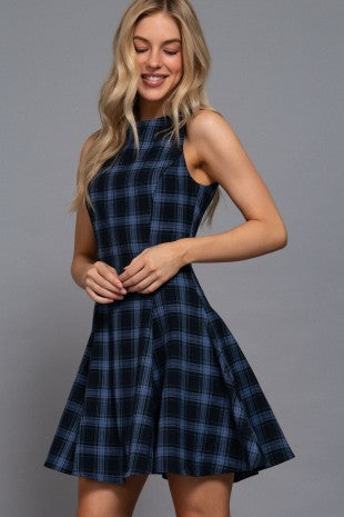 September Social Plaid Mini Dress