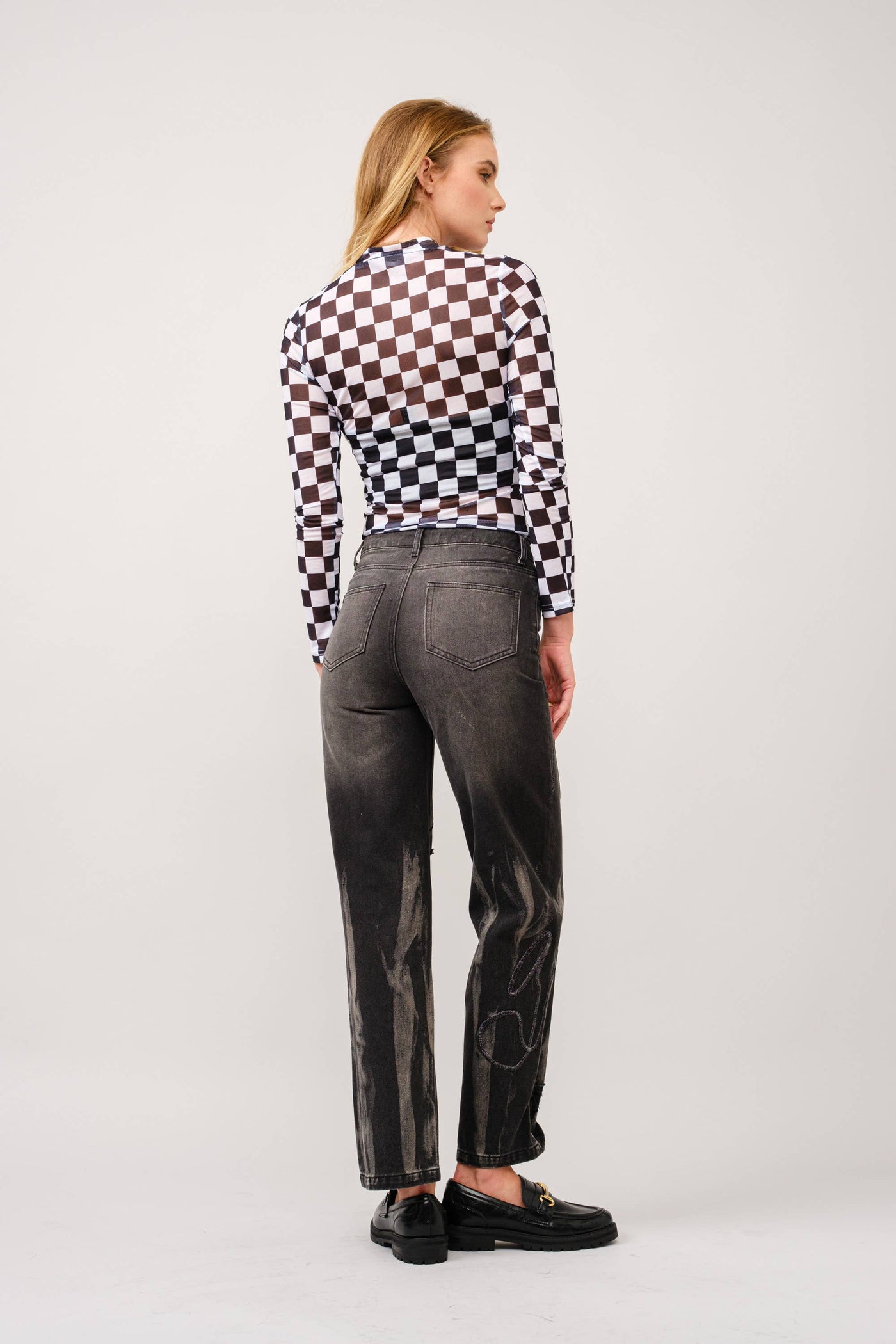 Love on Top Checkered Top