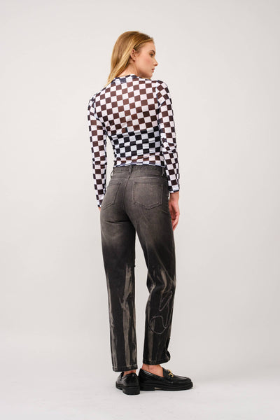 Love on Top Checkered Top