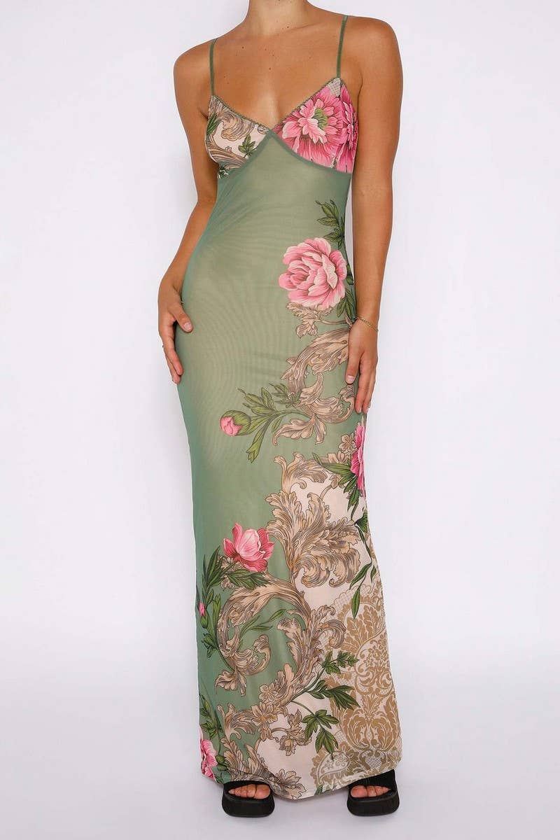 Olivia Satin Maxi Dress