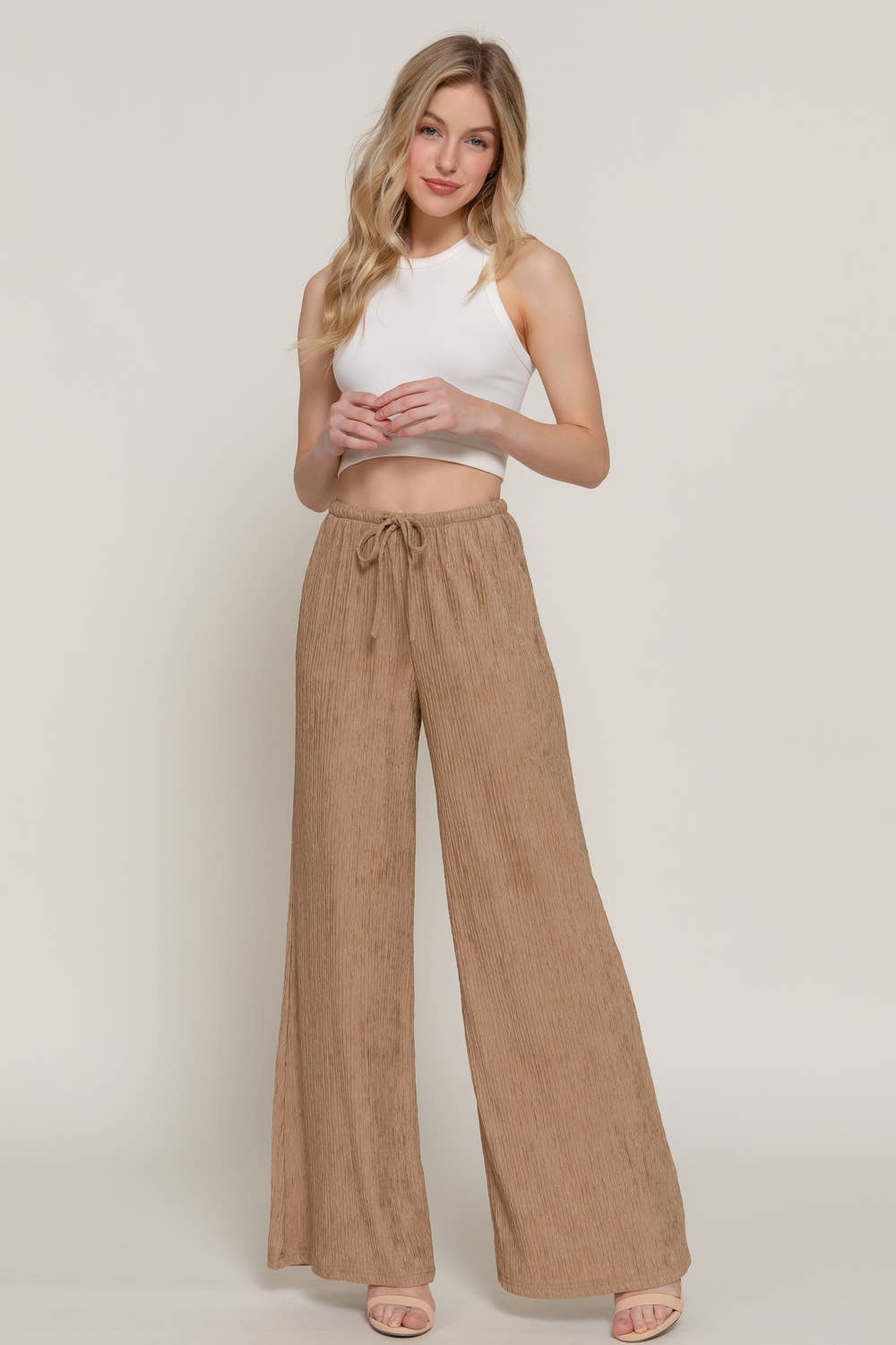 Crinkle Knit Pants