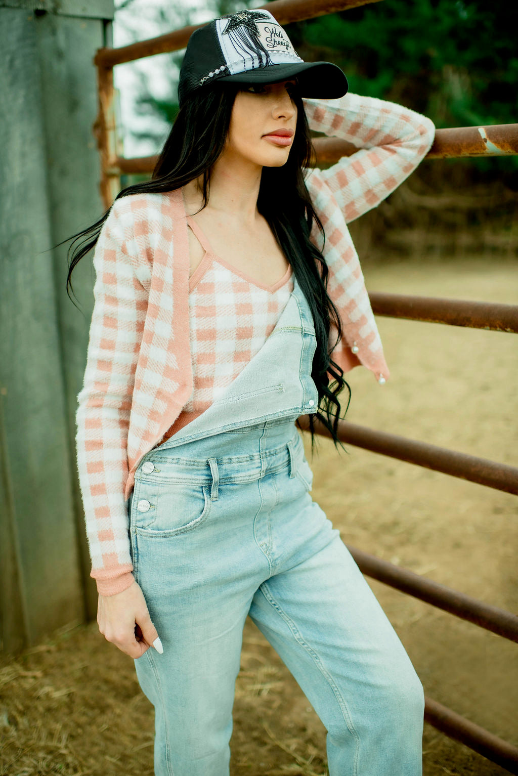 Zinnia Denim Wide Leg Overall