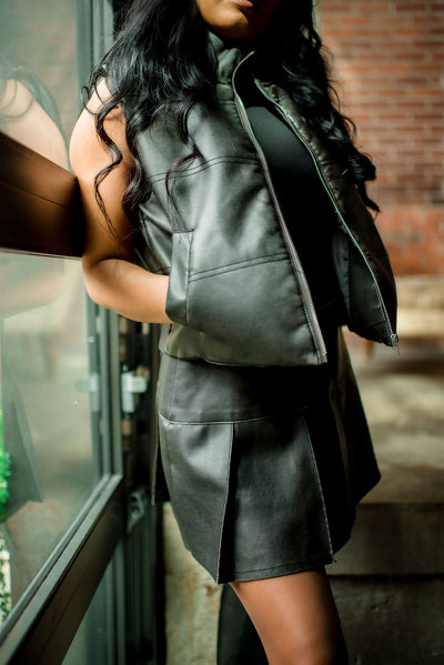 Woodland Walks Faux Leather Vest