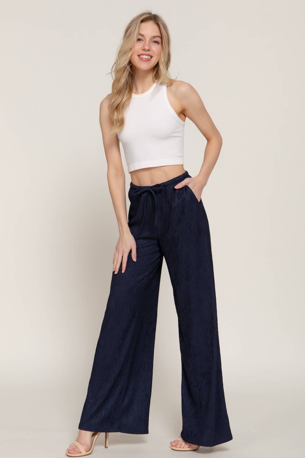 Crinkle Knit Pants