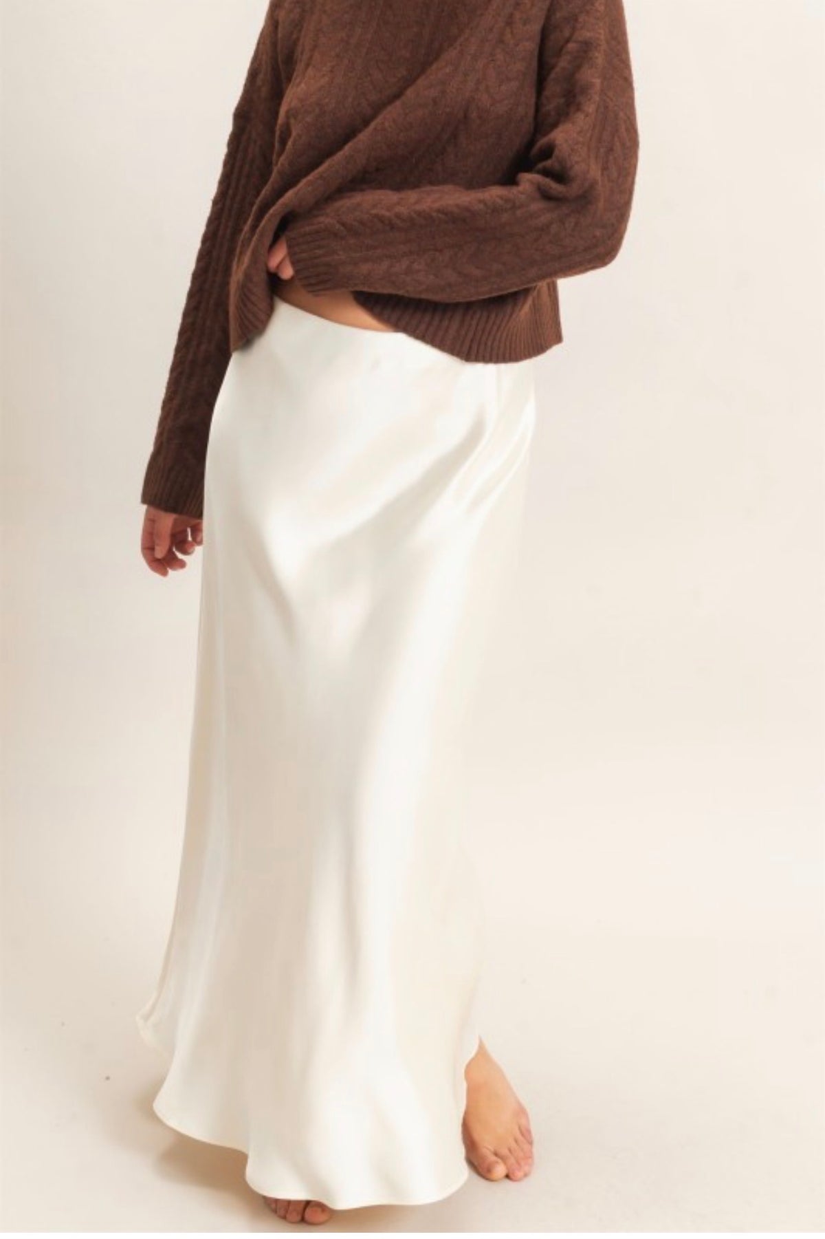 Evie Satin Maxi Skirt