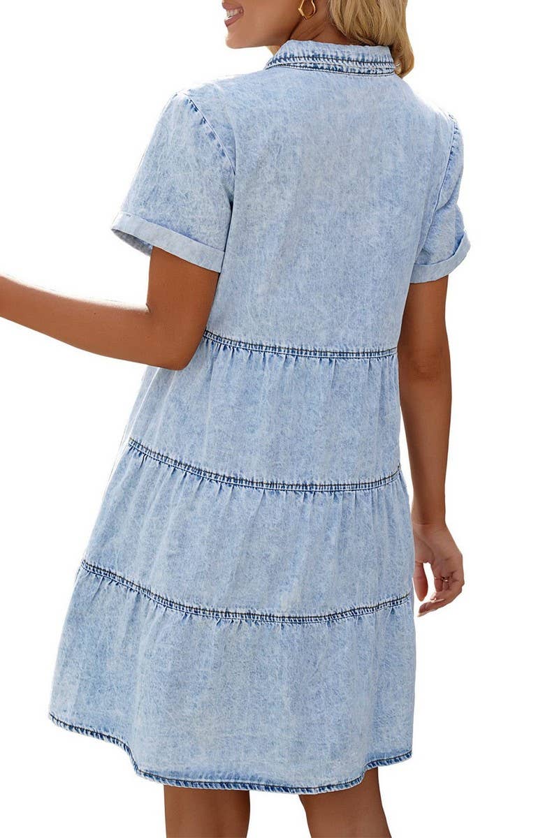 Make the Call Denim Dress