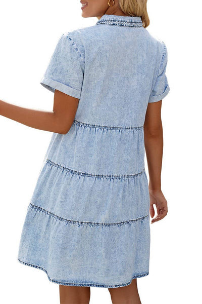 Make the Call Denim Dress