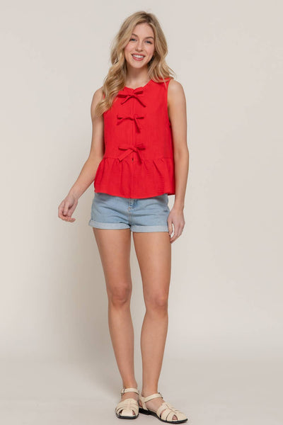 Sleeveless Pretty Bow Top