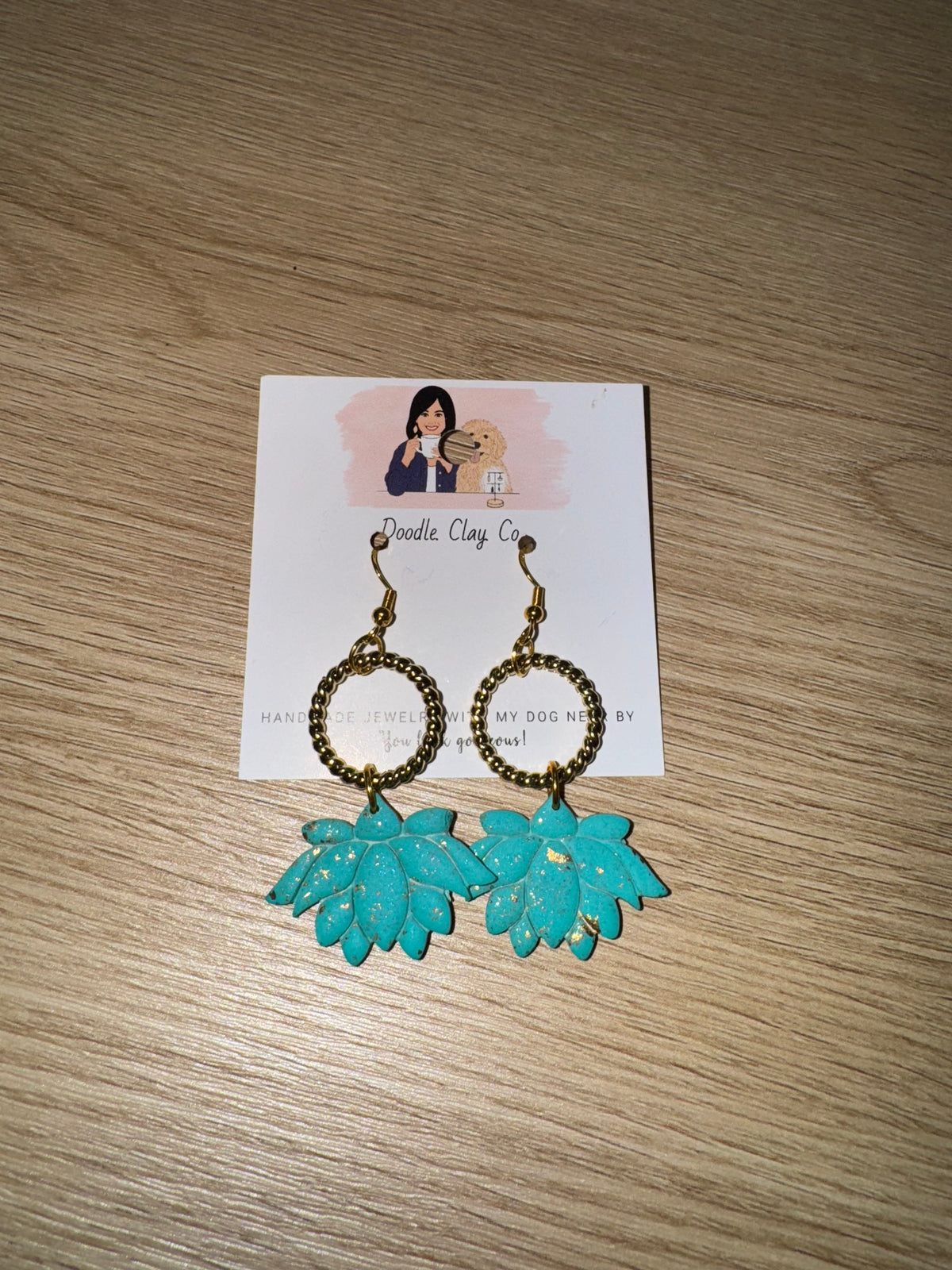 Turquoise Gold Hoop Earring