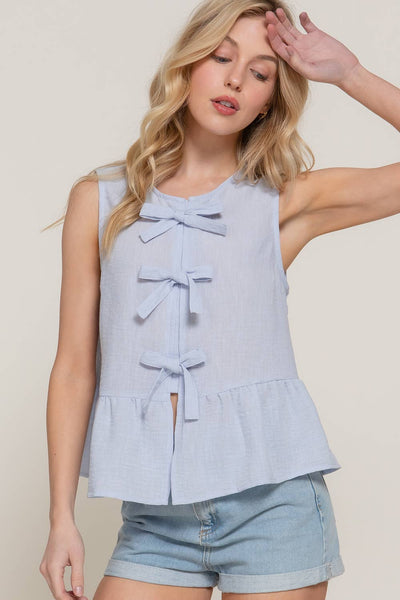 Sleeveless Pretty Bow Top
