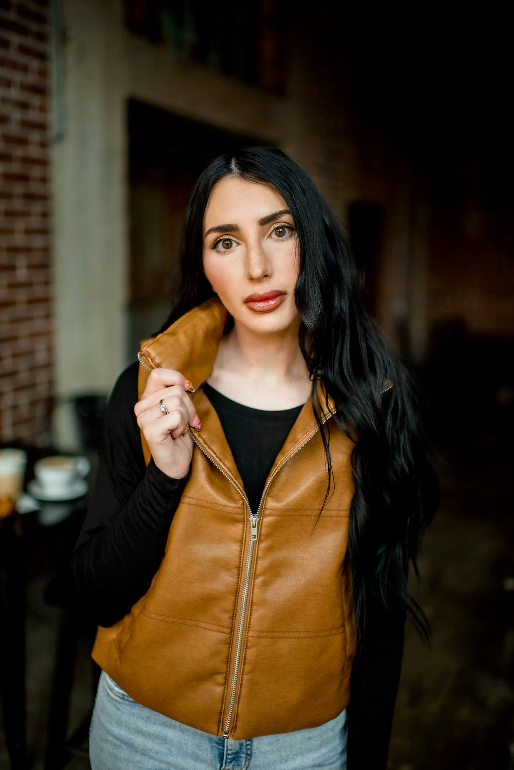 Woodland Walks Faux Leather Vest