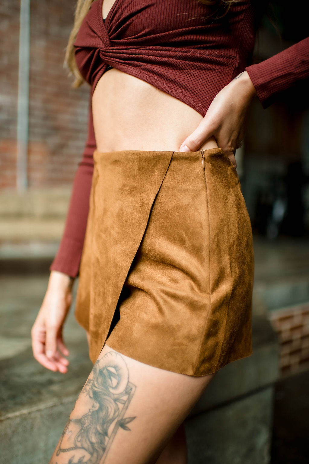 Autumn Breeze Suede Shorts