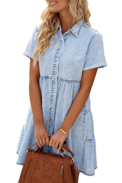 Make the Call Denim Dress