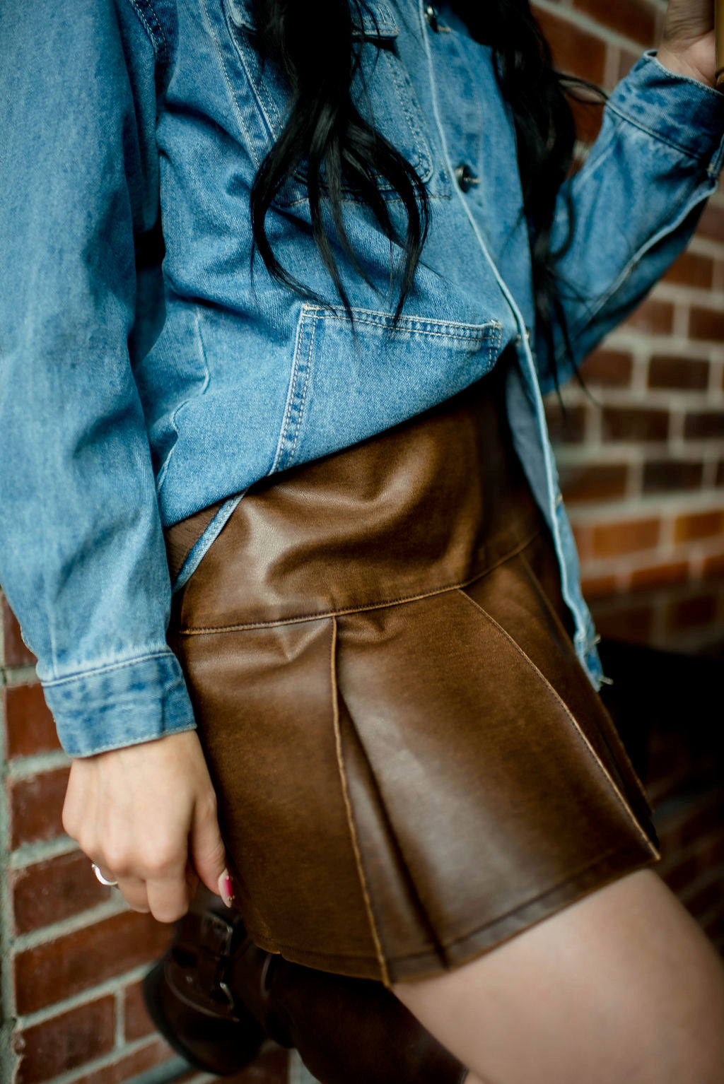 Falling For You Pleated Skort