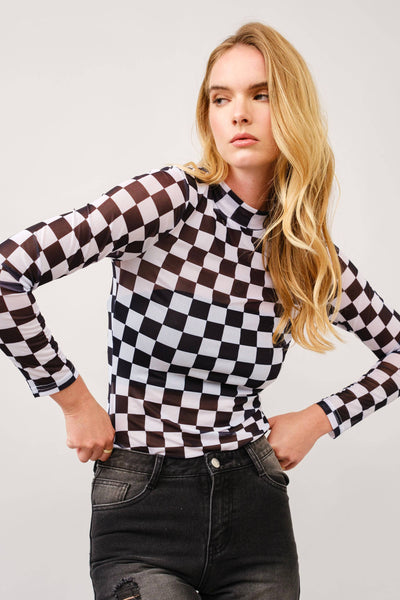 Love on Top Checkered Top
