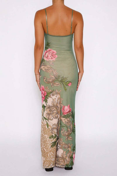 Olivia Satin Maxi Dress