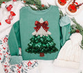 Sequin Bow Xmas Tree Tshirt