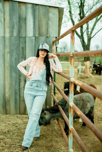 Zinnia Denim Wide Leg Overall