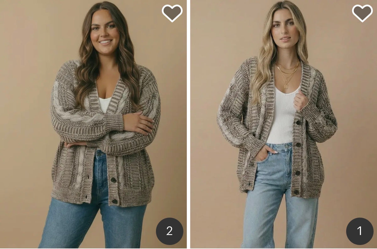 Button Down Oversized Chunky Sweater