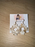 White & Taupe Aztec Earrings