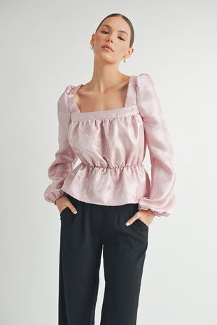 Satin Blossom Top
