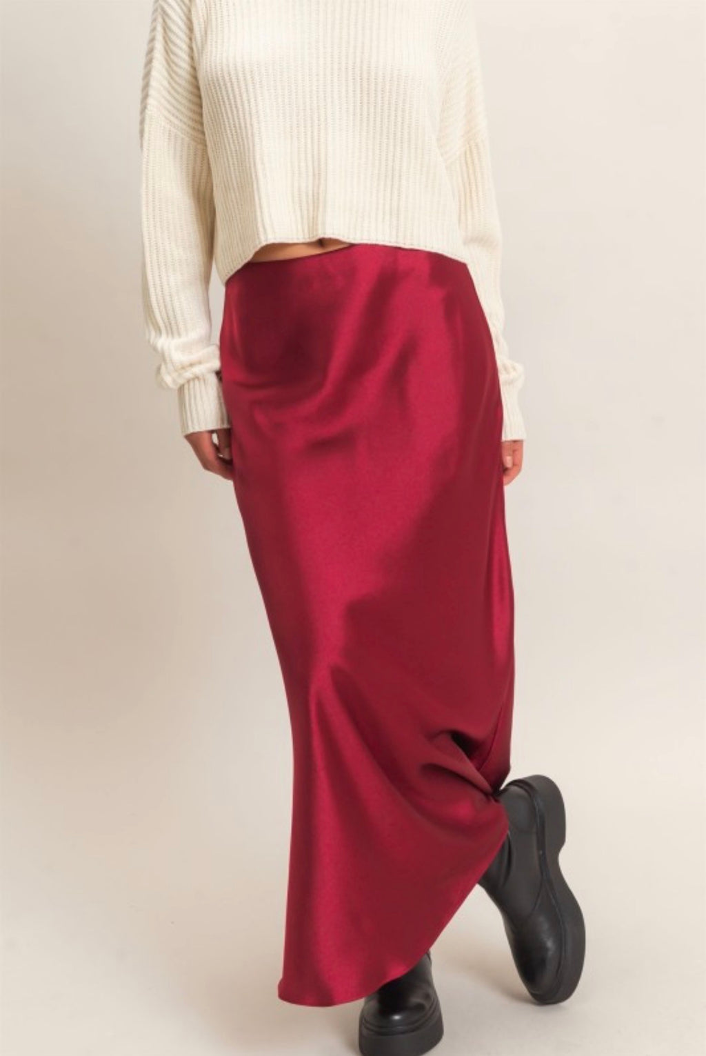 Evie Satin Maxi Skirt