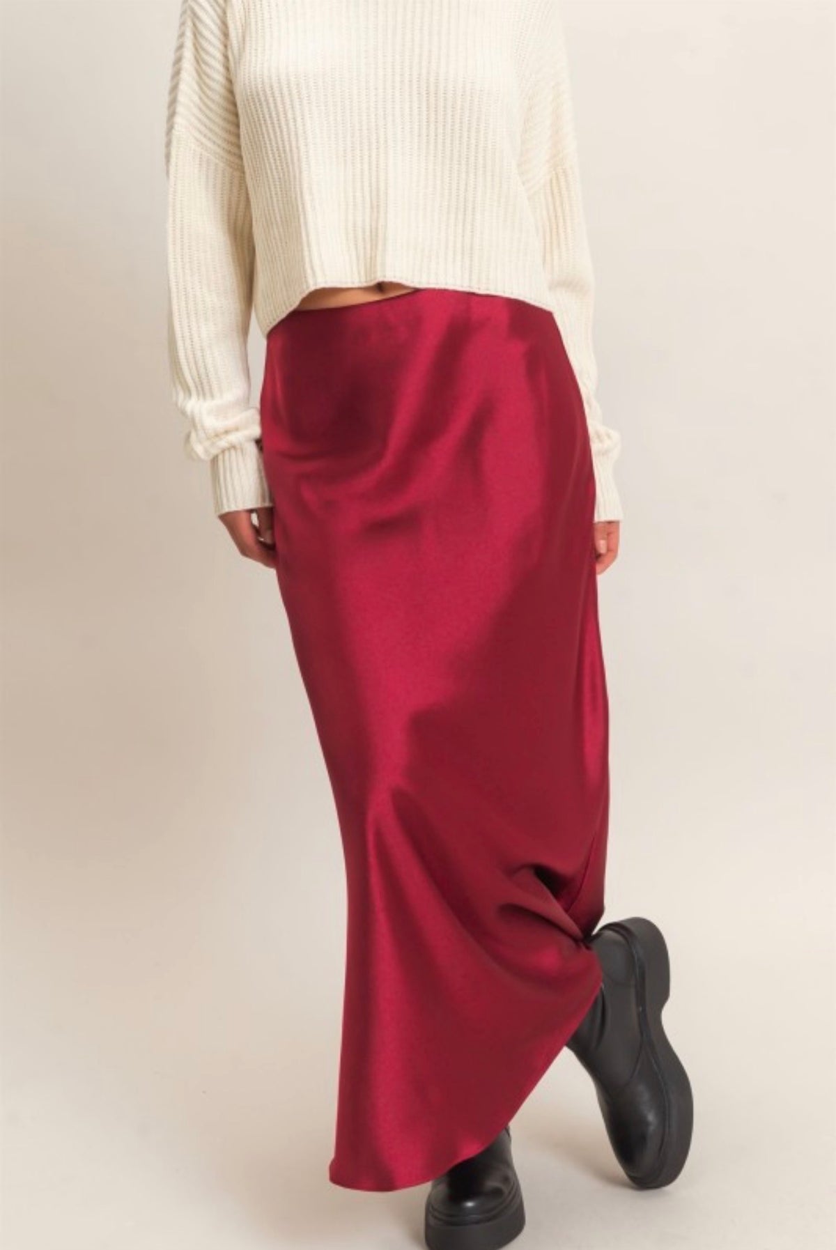 Evie Satin Maxi Skirt