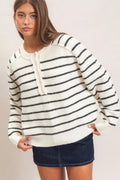 Fireside Striped Henley Sweater