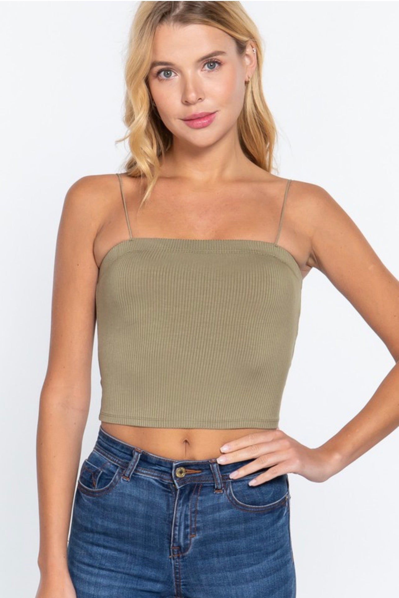 Sage Ribbed Tank