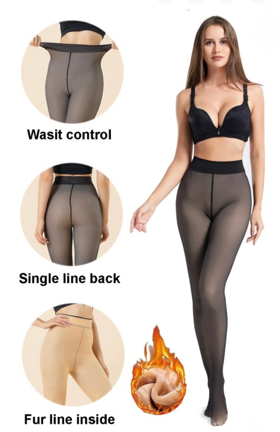 Fleece Lined Pantyhose