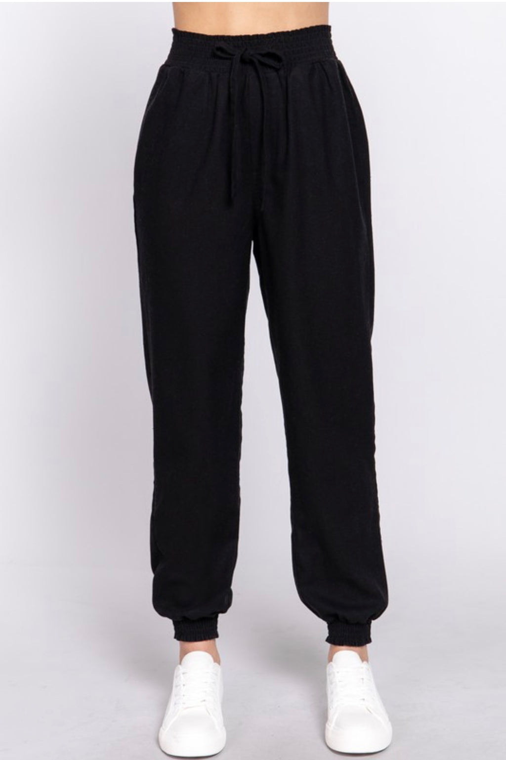 Smocked Jogger Pants
