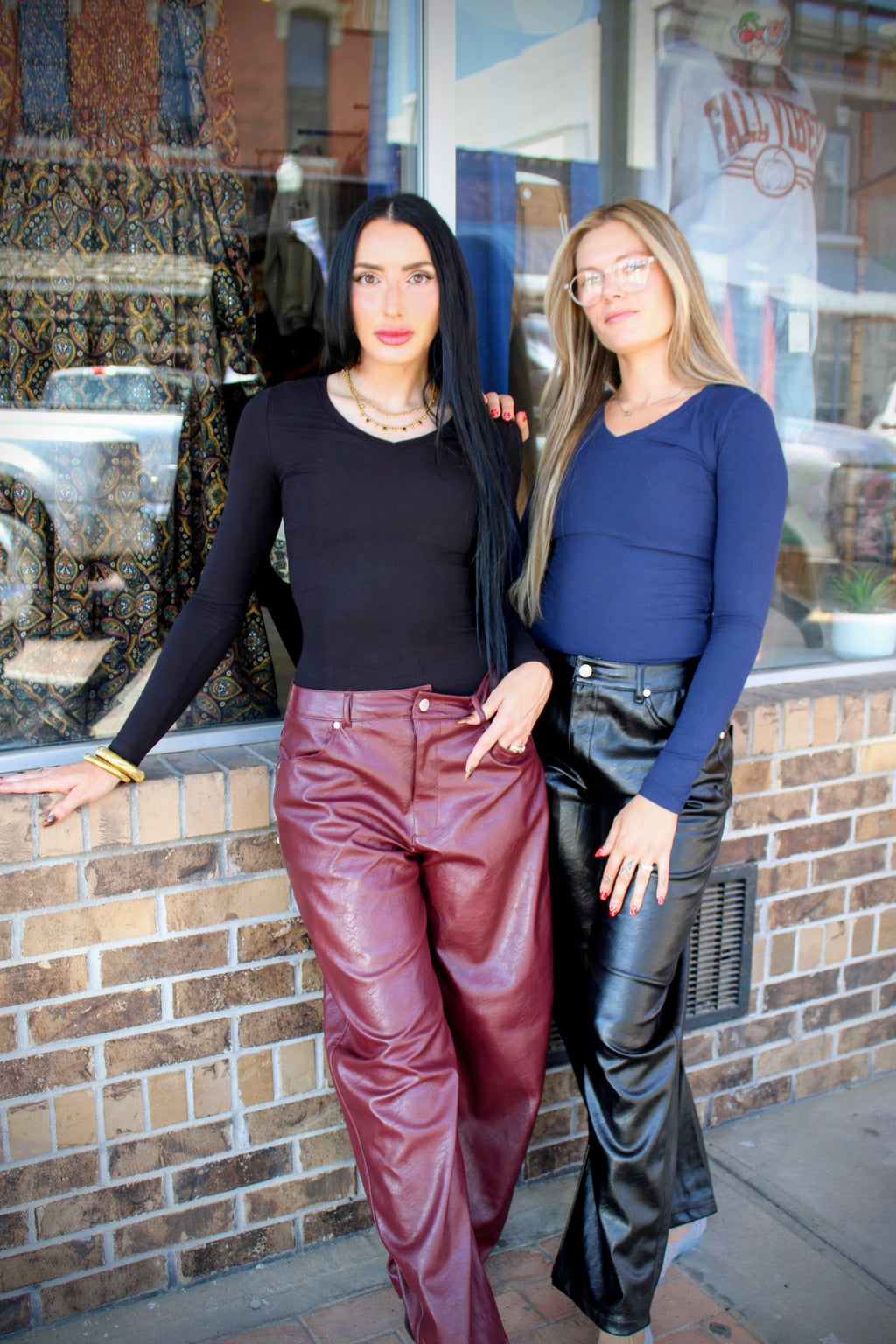 Faux Leather Barrel Pants