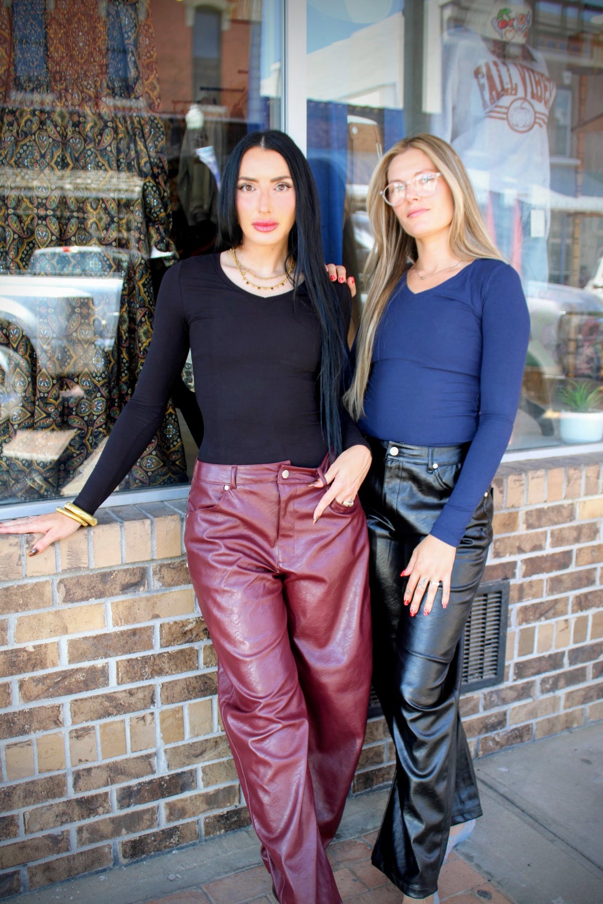 Faux Leather Barrel Pants