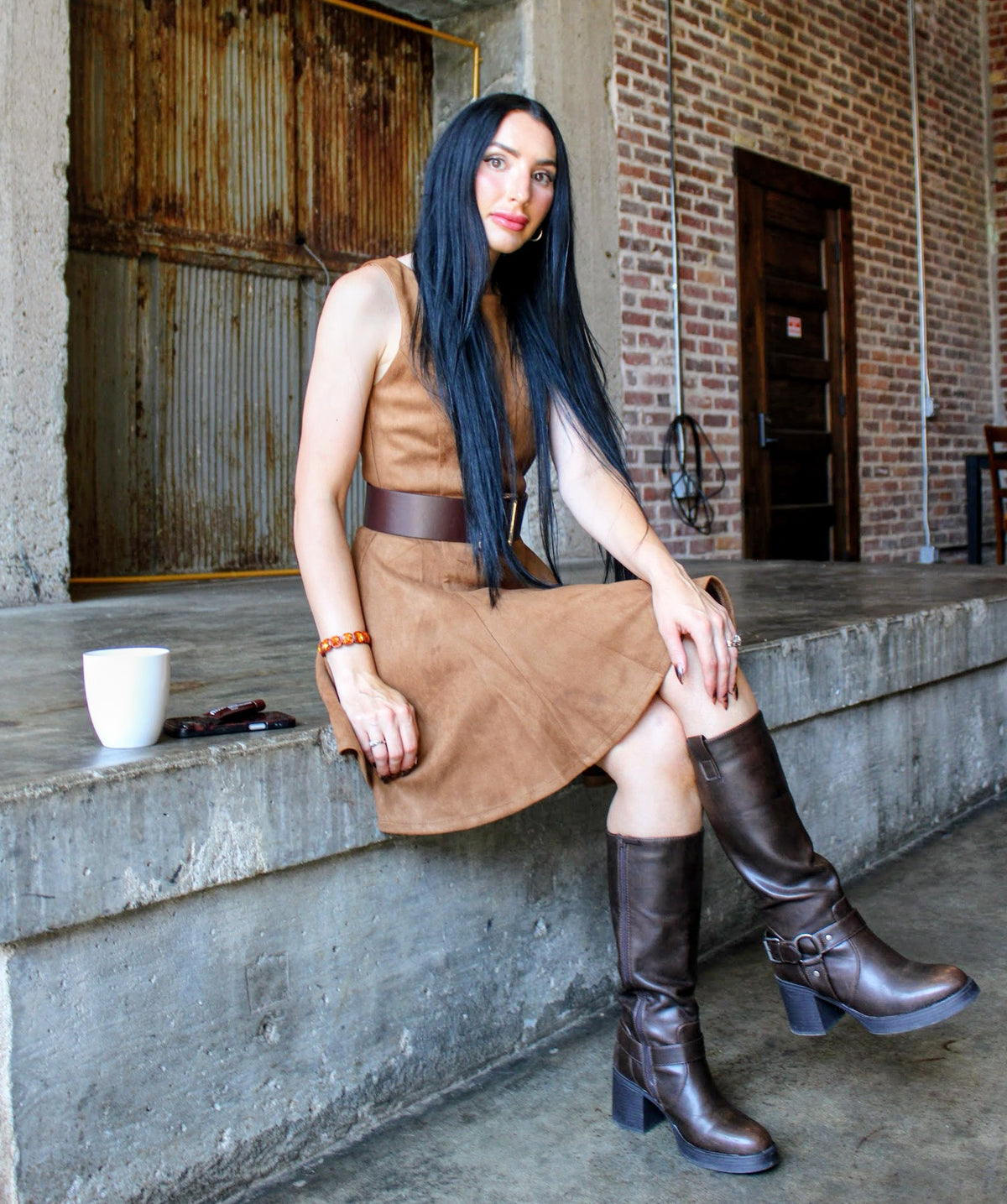 Cinnamon & Chic Suede Mini Dress
