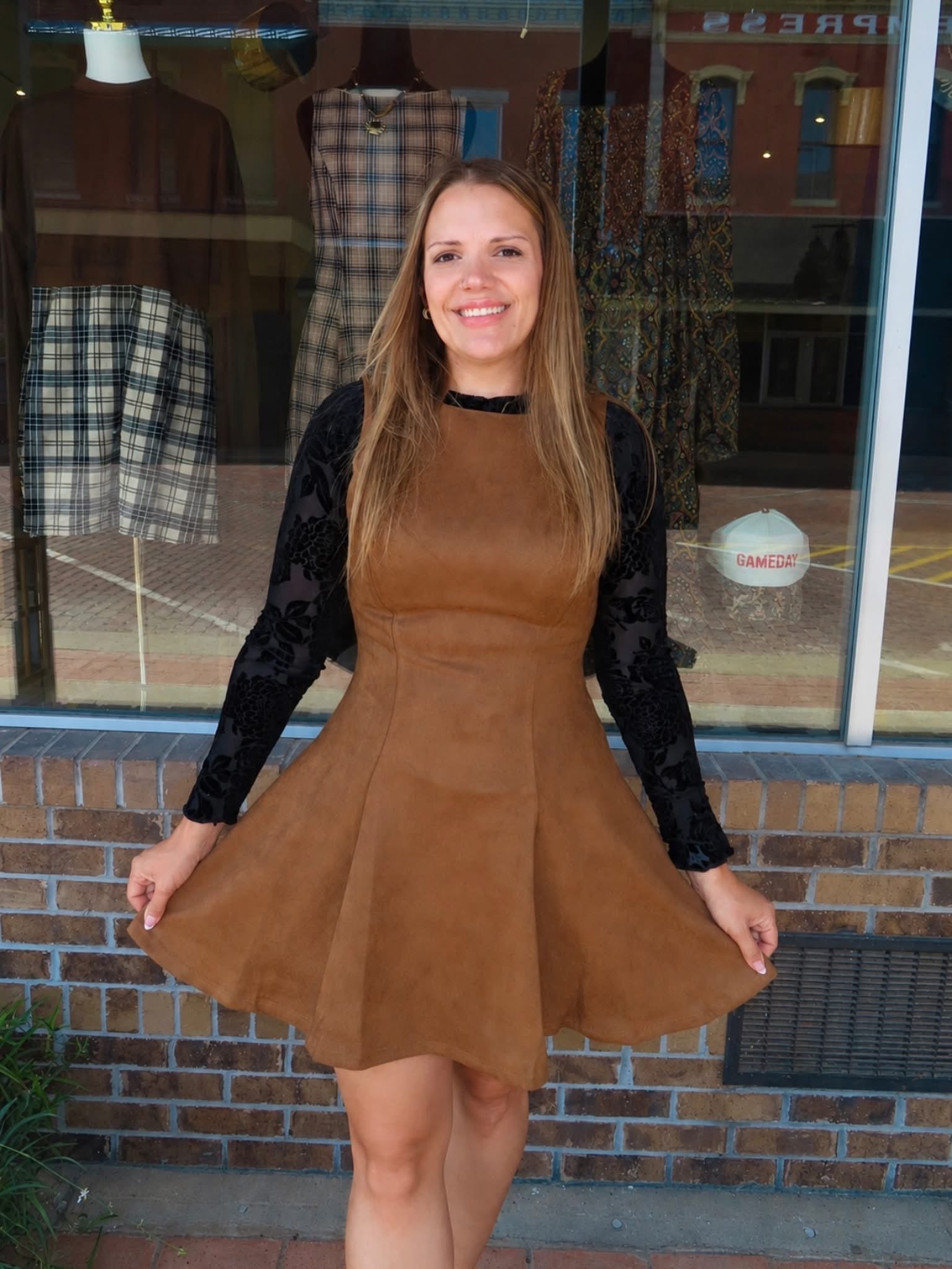 Cinnamon & Chic Suede Mini Dress