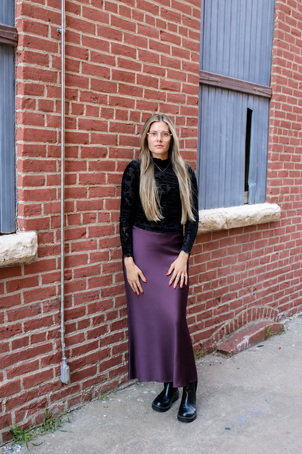 Evie Satin Maxi Skirt