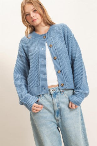Cali Knit Button Front Cardigan