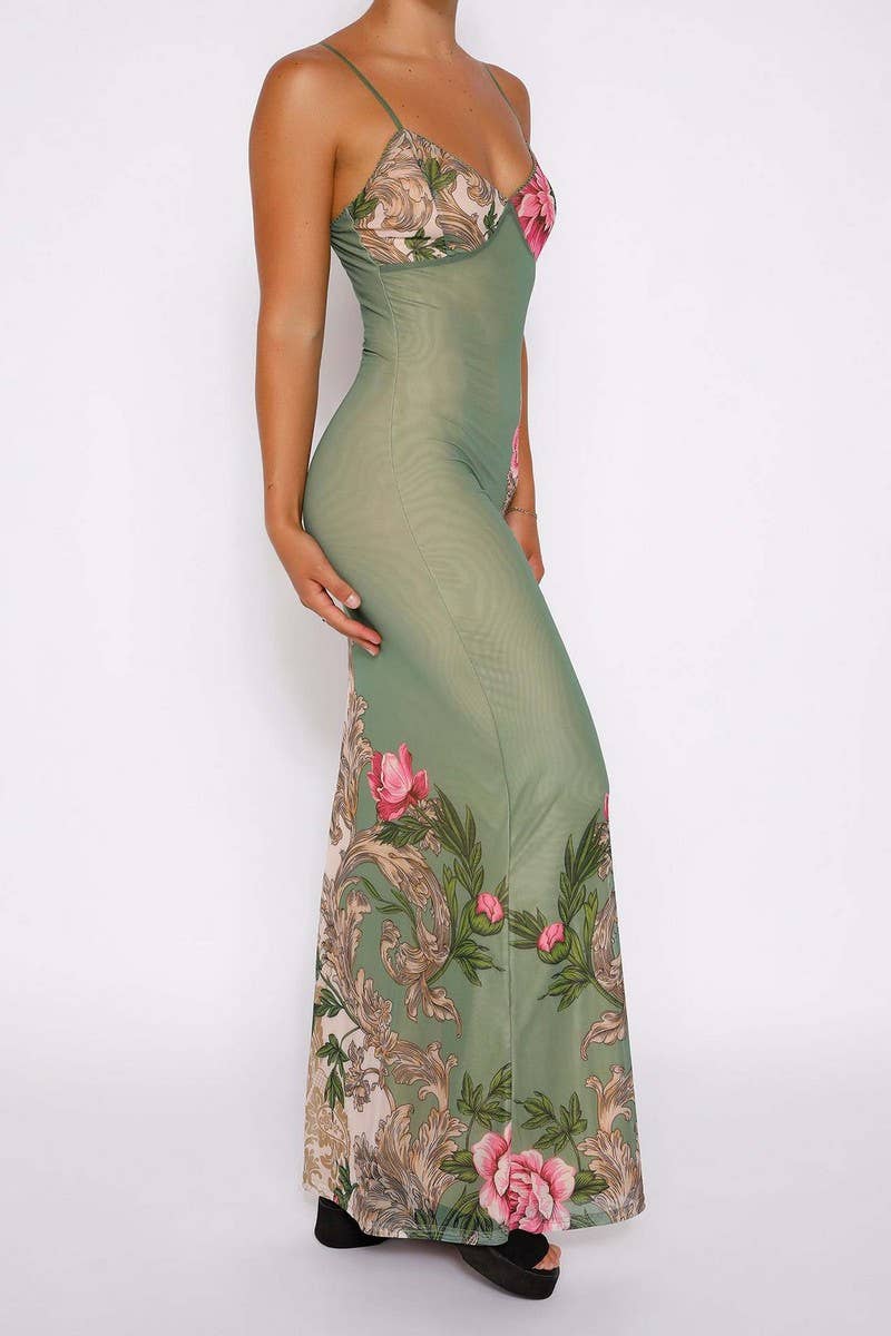 Olivia Satin Maxi Dress