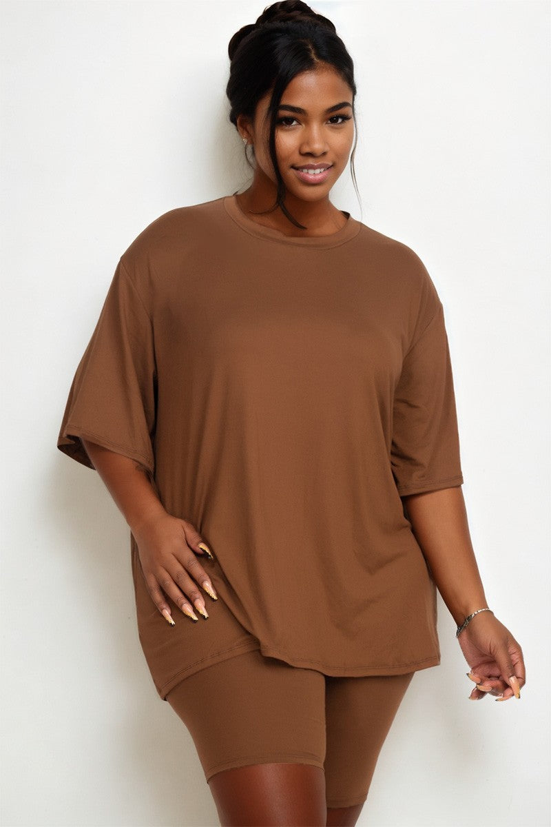 Curvy Comfy Biker Shorts Set