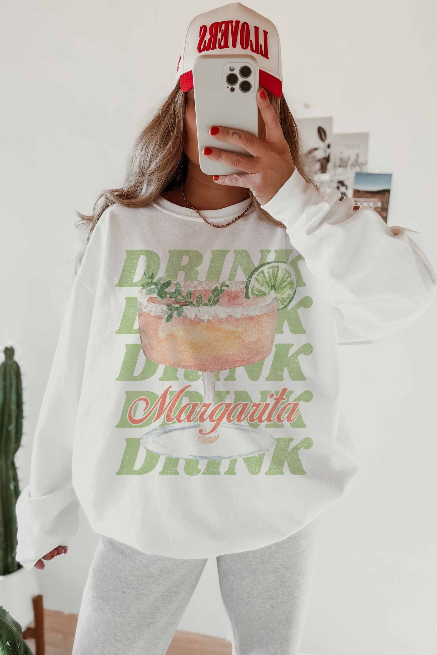 Drink Margarita Oversized Sweatshirt