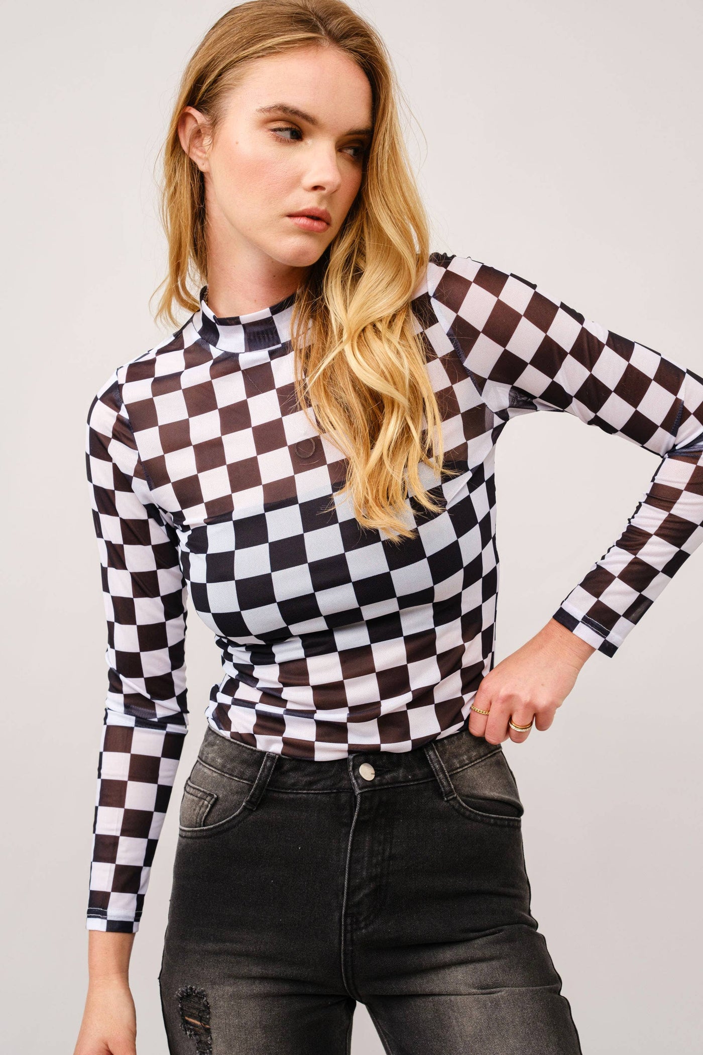 Love on Top Checkered Top