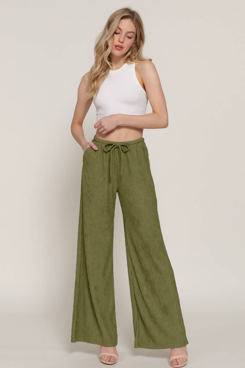 Crinkle Knit Pants