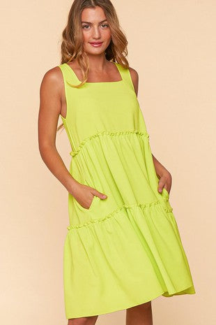 Poppy Square Neck Babydoll Dress