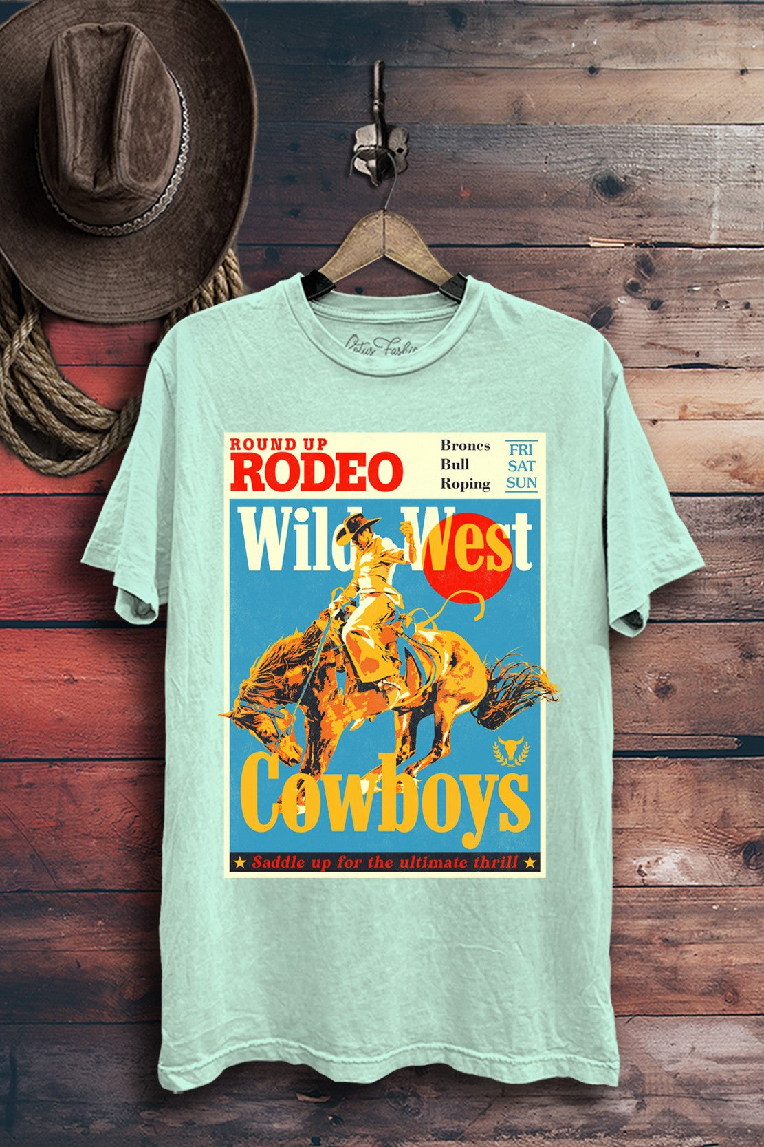 Roundup Rodeo Wild West Cowboys Graphic Tee